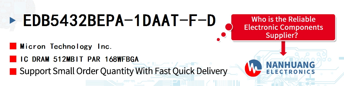 EDB5432BEPA-1DAAT-F-D Micron IC DRAM 512MBIT PAR 168WFBGA