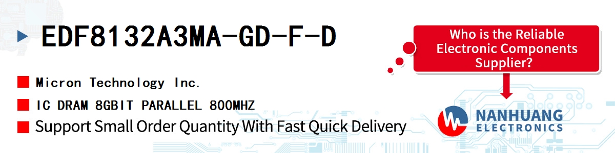 EDF8132A3MA-GD-F-D Micron IC DRAM 8GBIT PARALLEL 800MHZ