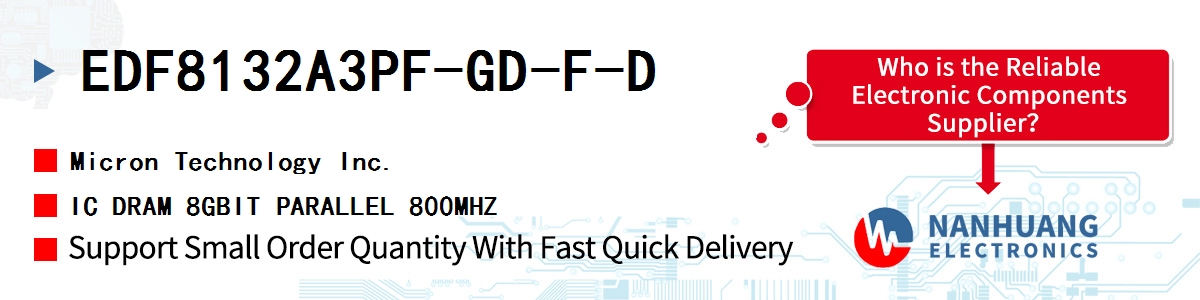 EDF8132A3PF-GD-F-D Micron IC DRAM 8GBIT PARALLEL 800MHZ