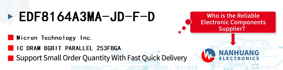 EDF8164A3MA-JD-F-D Micron IC DRAM 8GBIT PARALLEL 253FBGA