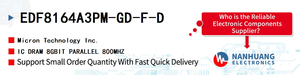 EDF8164A3PM-GD-F-D Micron IC DRAM 8GBIT PARALLEL 800MHZ