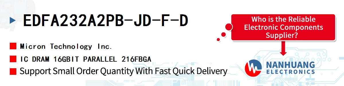 EDFA232A2PB-JD-F-D Micron IC DRAM 16GBIT PARALLEL 216FBGA