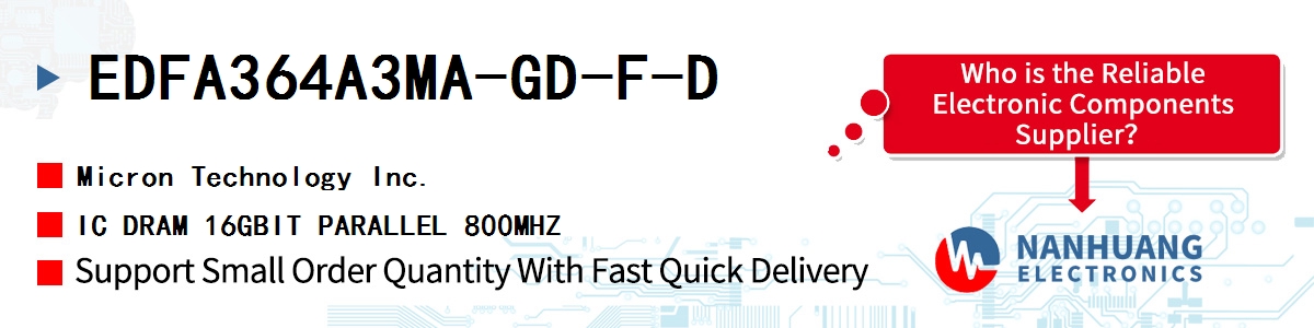 EDFA364A3MA-GD-F-D Micron IC DRAM 16GBIT PARALLEL 800MHZ