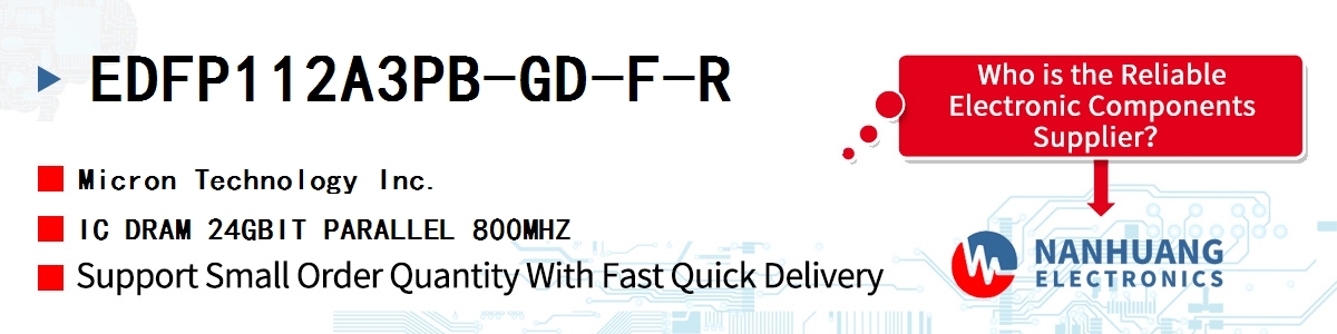 EDFP112A3PB-GD-F-R Micron IC DRAM 24GBIT PARALLEL 800MHZ