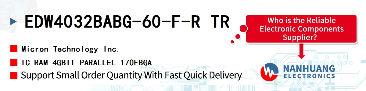 EDW4032BABG-60-F-R TR Micron IC RAM 4GBIT PARALLEL 170FBGA