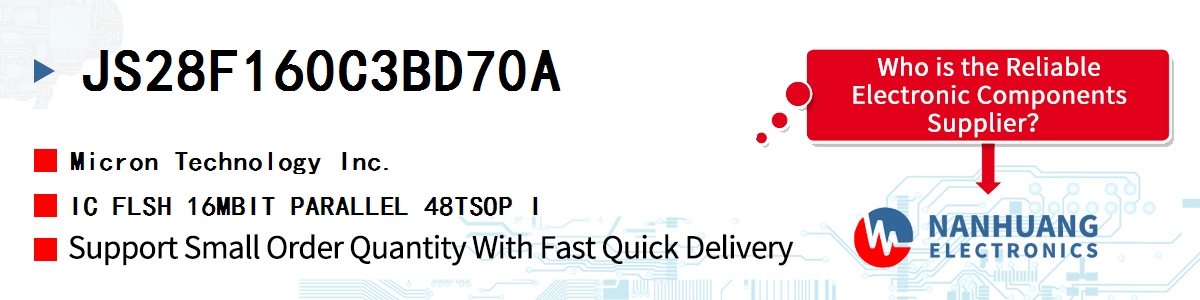 JS28F160C3BD70A Micron IC FLSH 16MBIT PARALLEL 48TSOP I