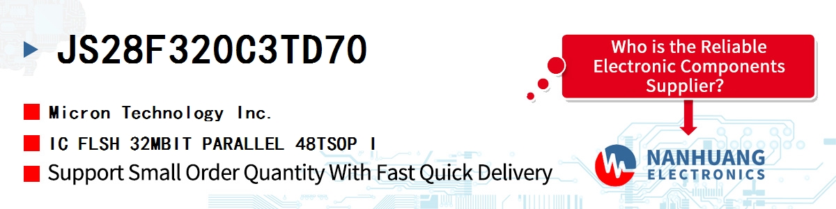 JS28F320C3TD70 Micron IC FLSH 32MBIT PARALLEL 48TSOP I