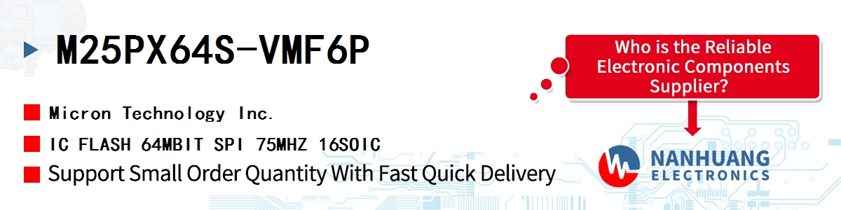 M25PX64S-VMF6P Micron IC FLASH 64MBIT SPI 75MHZ 16SOIC