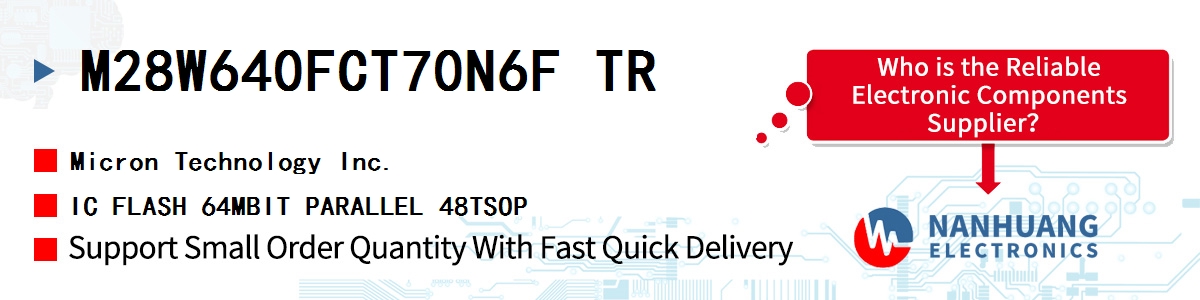 M28W640FCT70N6F TR Micron IC FLASH 64MBIT PARALLEL 48TSOP