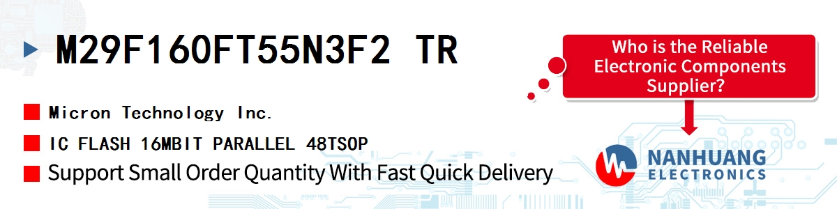 M29F160FT55N3F2 TR Micron IC FLASH 16MBIT PARALLEL 48TSOP