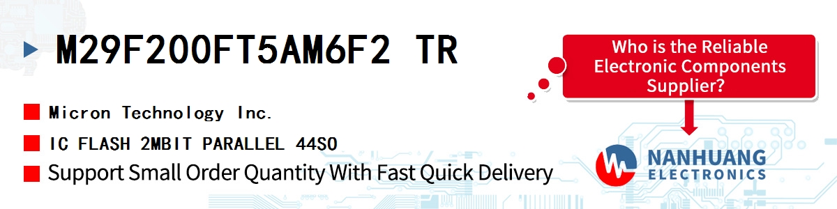 M29F200FT5AM6F2 TR Micron IC FLASH 2MBIT PARALLEL 44SO