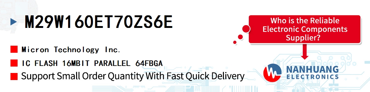 M29W160ET70ZS6E Micron IC FLASH 16MBIT PARALLEL 64FBGA