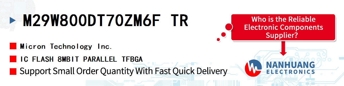 M29W800DT70ZM6F TR Micron IC FLASH 8MBIT PARALLEL TFBGA