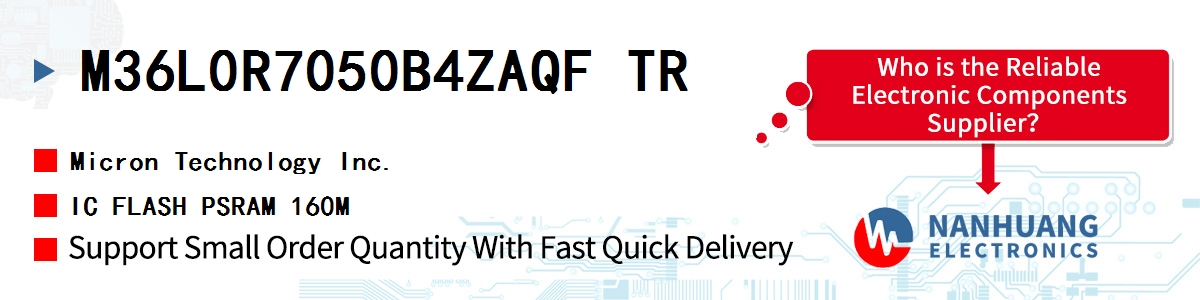 M36L0R7050B4ZAQF TR Micron IC FLASH PSRAM 160M