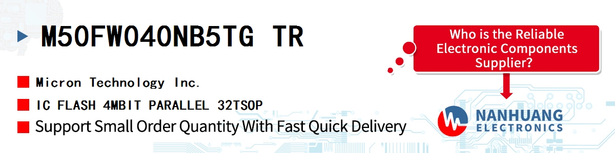 M50FW040NB5TG TR Micron IC FLASH 4MBIT PARALLEL 32TSOP