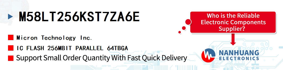 M58LT256KST7ZA6E Micron IC FLASH 256MBIT PARALLEL 64TBGA