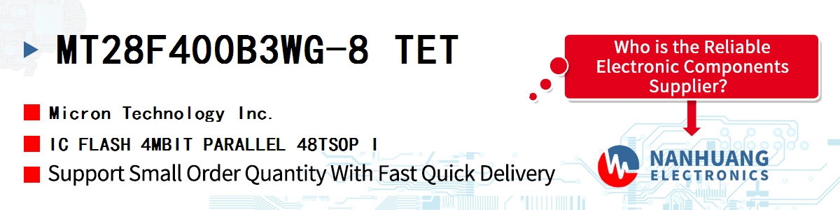 MT28F400B3WG-8 TET Micron IC FLASH 4MBIT PARALLEL 48TSOP I