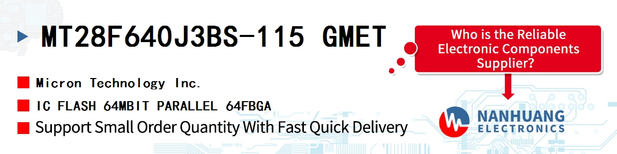 MT28F640J3BS-115 GMET Micron IC FLASH 64MBIT PARALLEL 64FBGA