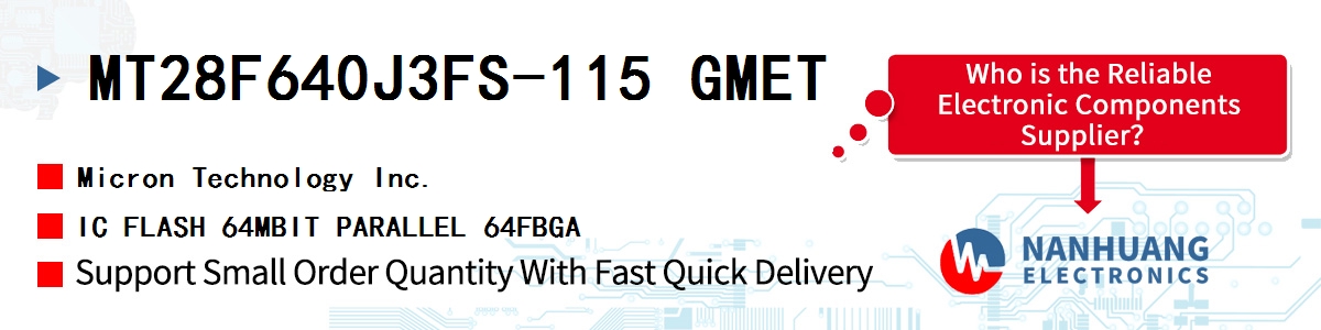 MT28F640J3FS-115 GMET Micron IC FLASH 64MBIT PARALLEL 64FBGA