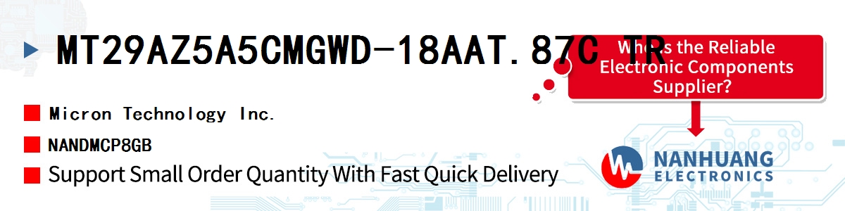 MT29AZ5A5CMGWD-18AAT.87C TR Micron NANDMCP8GB