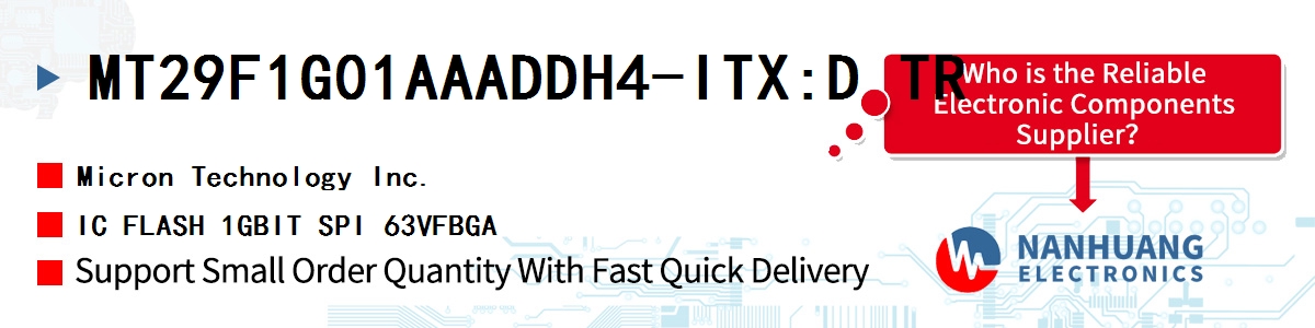 MT29F1G01AAADDH4-ITX:D TR Micron IC FLASH 1GBIT SPI 63VFBGA