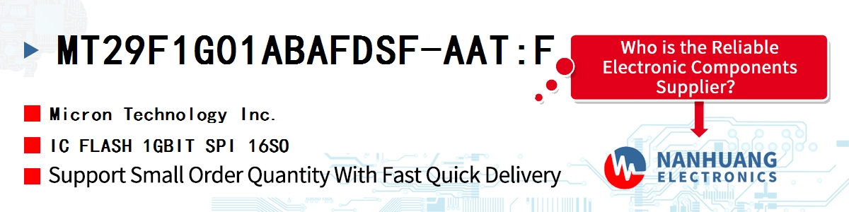 MT29F1G01ABAFDSF-AAT:F Micron IC FLASH 1GBIT SPI 16SO