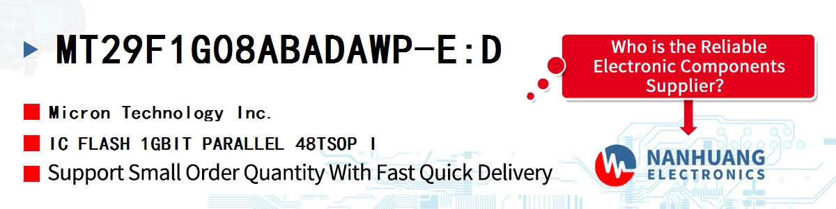 MT29F1G08ABADAWP-E:D Micron IC FLASH 1GBIT PARALLEL 48TSOP I