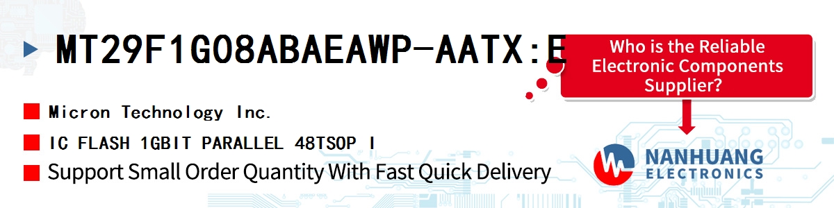 MT29F1G08ABAEAWP-AATX:E Micron IC FLASH 1GBIT PARALLEL 48TSOP I