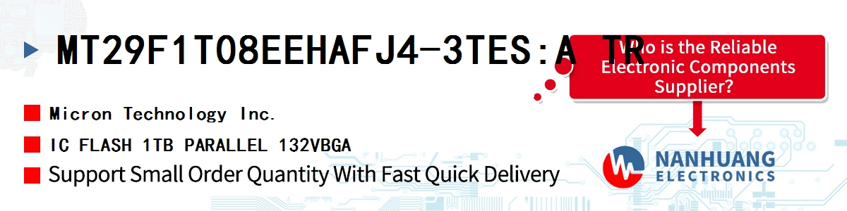 MT29F1T08EEHAFJ4-3TES:A TR Micron IC FLASH 1TB PARALLEL 132VBGA