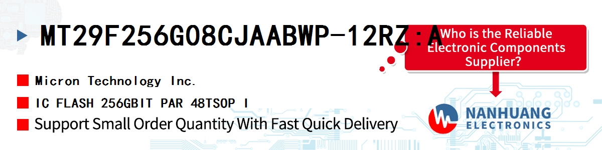 MT29F256G08CJAABWP-12RZ:A Micron IC FLASH 256GBIT PAR 48TSOP I