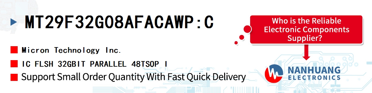 MT29F32G08AFACAWP:C Micron IC FLSH 32GBIT PARALLEL 48TSOP I