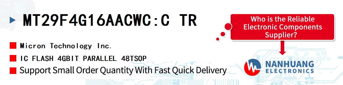 MT29F4G16AACWC:C TR Micron IC FLASH 4GBIT PARALLEL 48TSOP