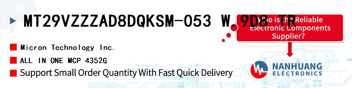 MT29VZZZAD8DQKSM-053 W.9D8 TR Micron ALL IN ONE MCP 4352G