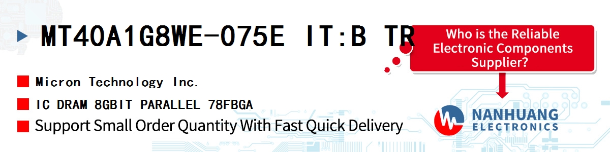 MT40A1G8WE-075E IT:B TR Micron IC DRAM 8GBIT PARALLEL 78FBGA