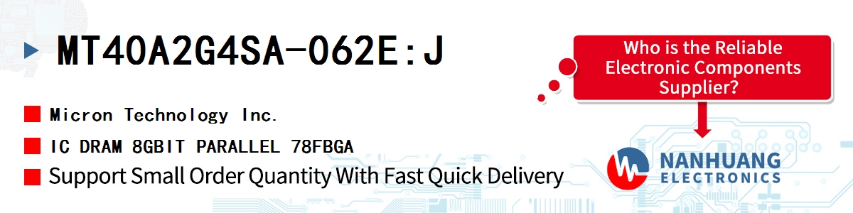 MT40A2G4SA-062E:J Micron IC DRAM 8GBIT PARALLEL 78FBGA