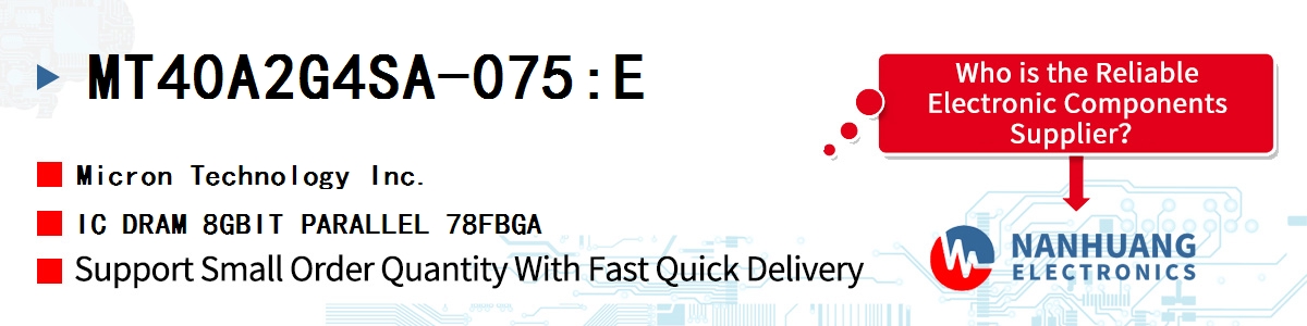 MT40A2G4SA-075:E Micron IC DRAM 8GBIT PARALLEL 78FBGA