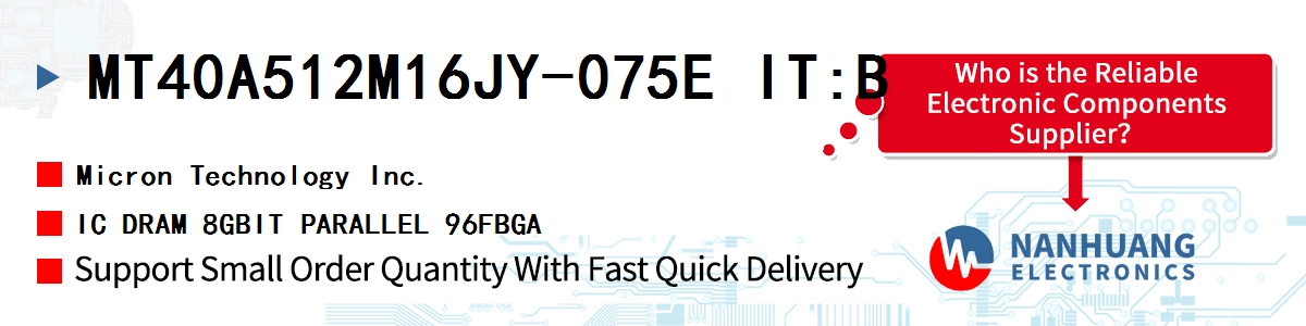 MT40A512M16JY-075E IT:B Micron IC DRAM 8GBIT PARALLEL 96FBGA