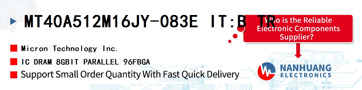 MT40A512M16JY-083E IT:B TR Micron IC DRAM 8GBIT PARALLEL 96FBGA