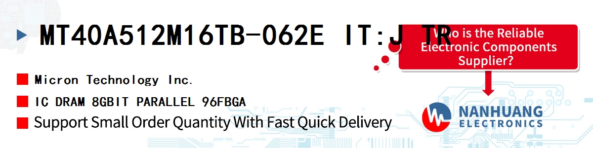 MT40A512M16TB-062E IT:J TR Micron IC DRAM 8GBIT PARALLEL 96FBGA