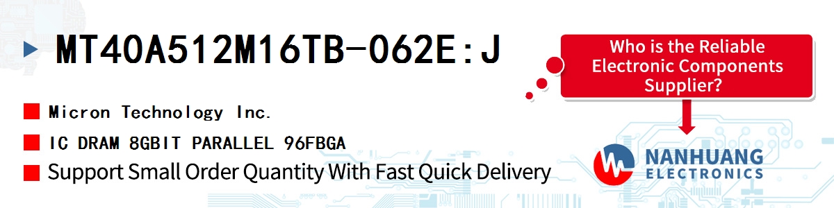 MT40A512M16TB-062E:J Micron IC DRAM 8GBIT PARALLEL 96FBGA