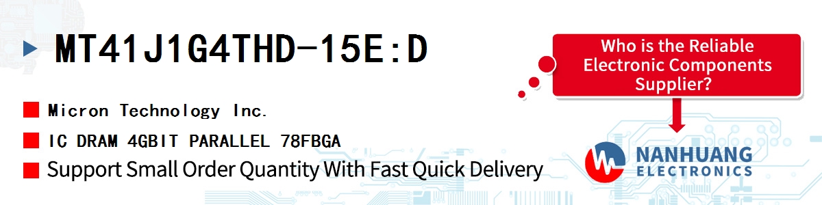 MT41J1G4THD-15E:D Micron IC DRAM 4GBIT PARALLEL 78FBGA