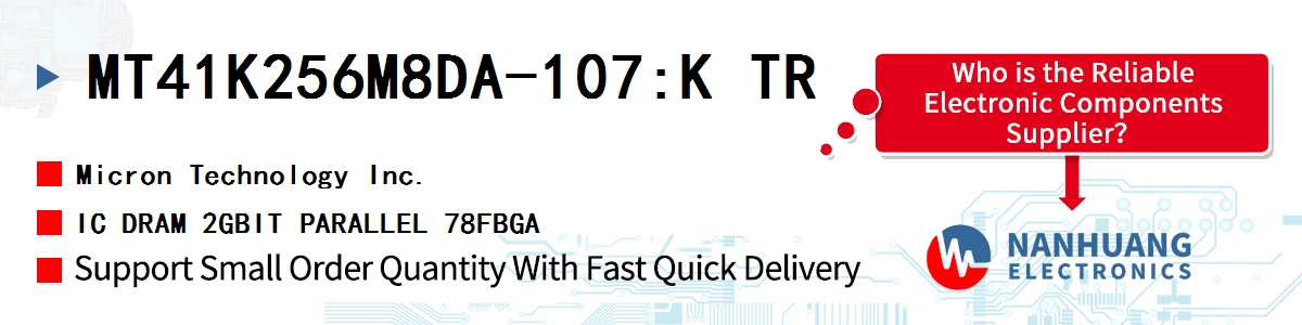 MT41K256M8DA-107:K TR Micron IC DRAM 2GBIT PARALLEL 78FBGA