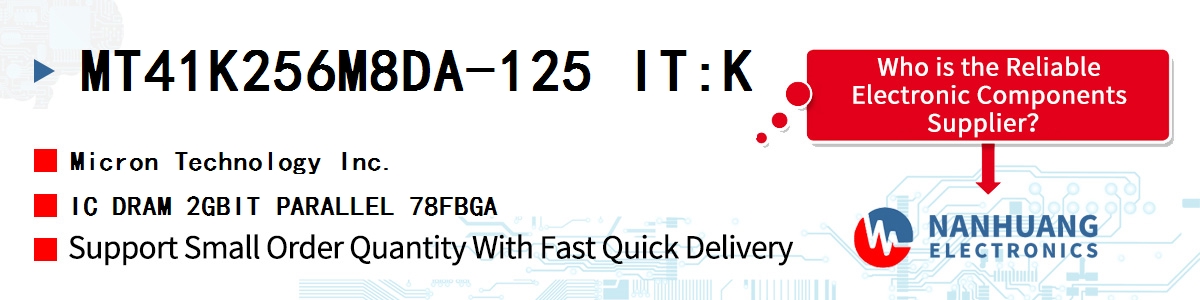 MT41K256M8DA-125 IT:K Micron IC DRAM 2GBIT PARALLEL 78FBGA