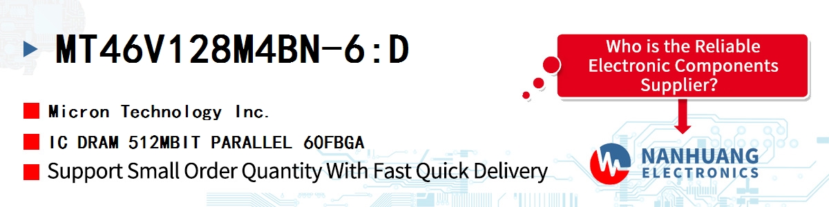 MT46V128M4BN-6:D Micron IC DRAM 512MBIT PARALLEL 60FBGA