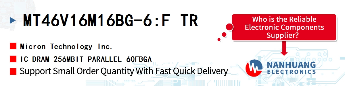 MT46V16M16BG-6:F TR Micron IC DRAM 256MBIT PARALLEL 60FBGA