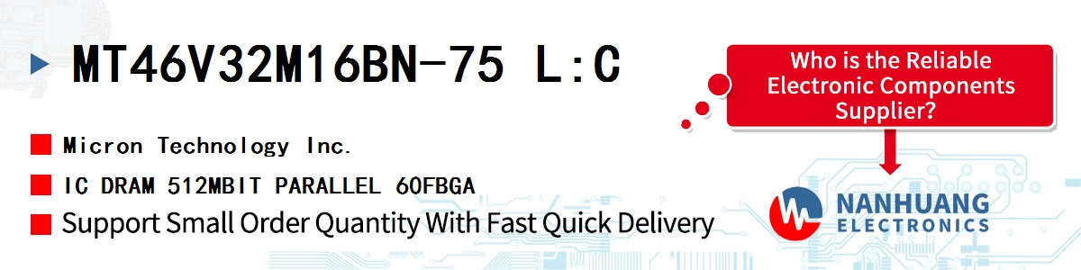 MT46V32M16BN-75 L:C Micron IC DRAM 512MBIT PARALLEL 60FBGA