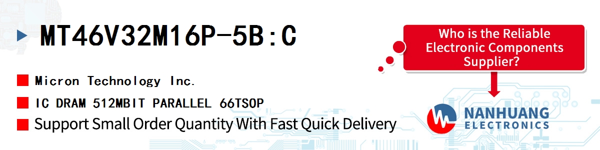 MT46V32M16P-5B:C Micron IC DRAM 512MBIT PARALLEL 66TSOP