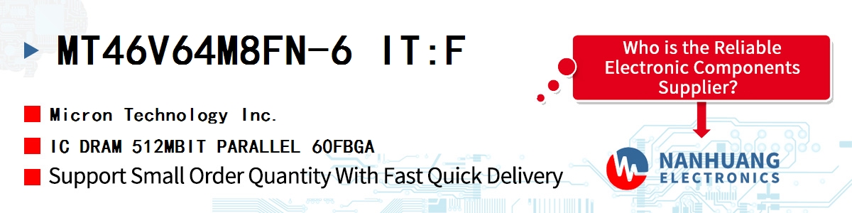 MT46V64M8FN-6 IT:F Micron IC DRAM 512MBIT PARALLEL 60FBGA