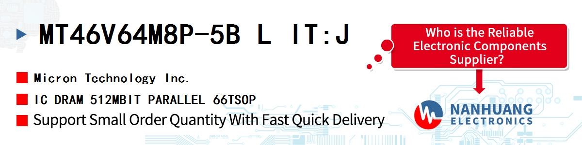 MT46V64M8P-5B L IT:J Micron IC DRAM 512MBIT PARALLEL 66TSOP