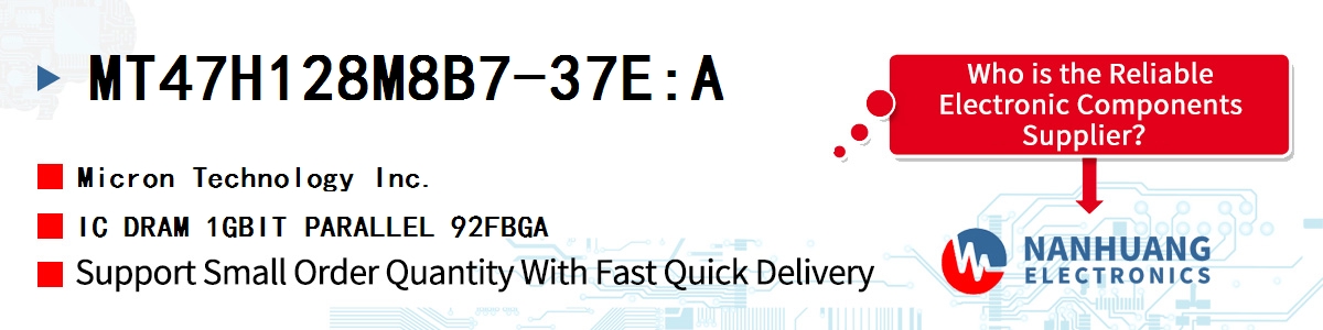 MT47H128M8B7-37E:A Micron IC DRAM 1GBIT PARALLEL 92FBGA